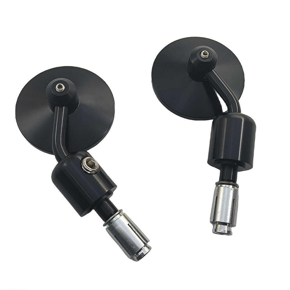 2x Motorcycle 7/8 Handle Bar End Mirrors For Round Cafe Racer Bobber Cruiser