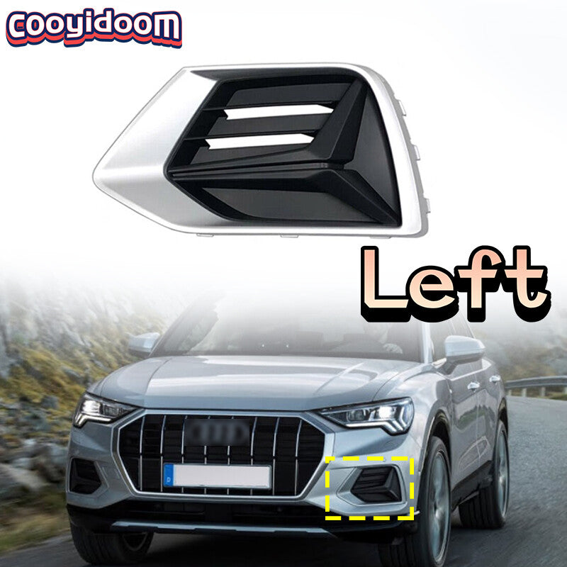 ABS Front Bumper Grille Fog Lamp Cover Driver Left for Audi Q3 2019-2022