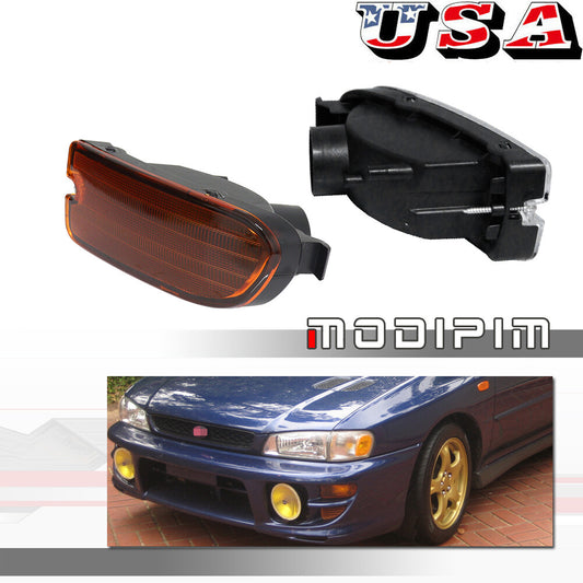 Amber front corner side parking light 2-piece set suitable for Subaru Impreza 1999 2000 2001- v