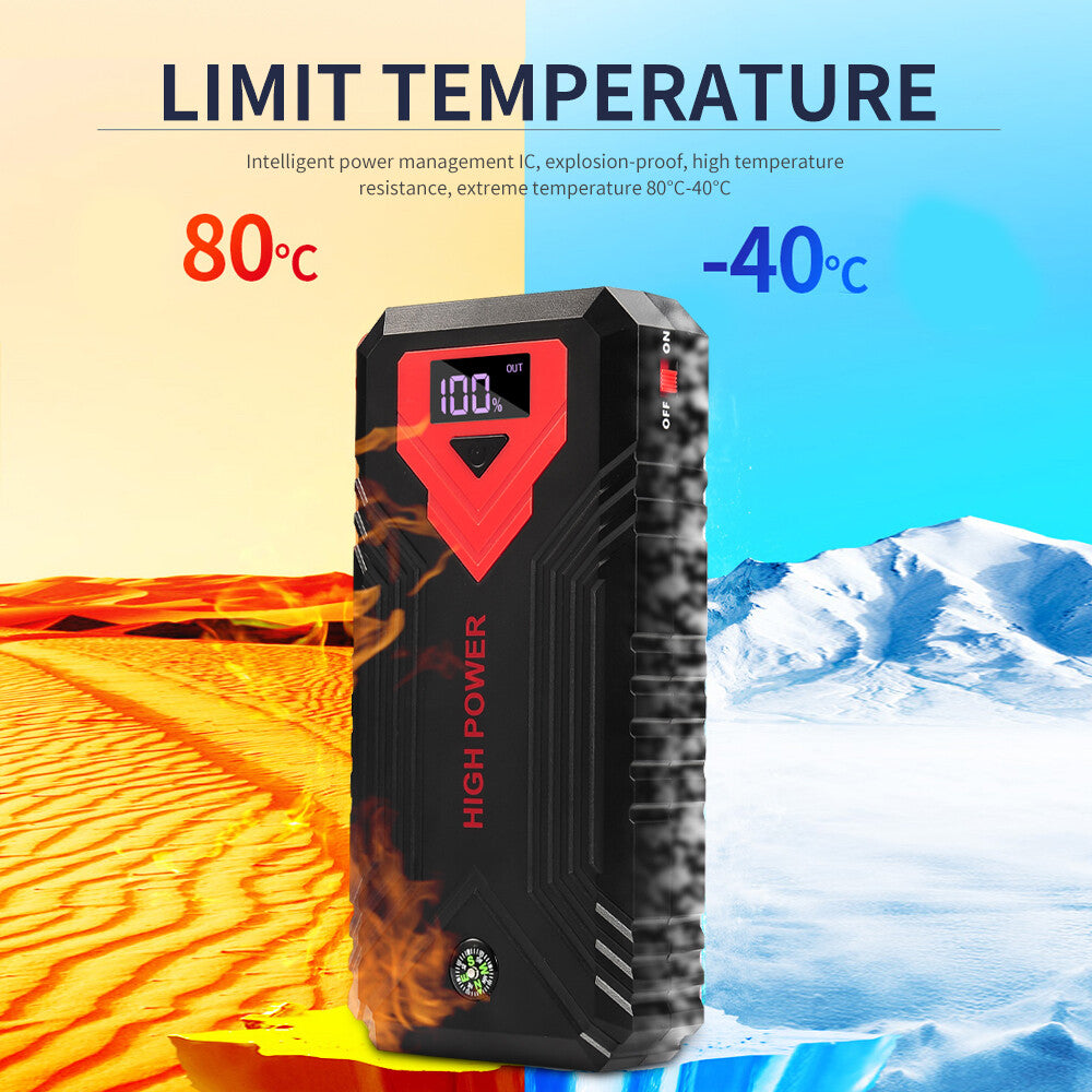 49800mAh 12V Portable Car Jump Starter Power Bank Battery Charger with USB