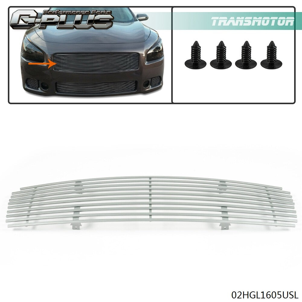 FITS 2009 - 2014 for MAXIMA SILVER UPPER BUMPER GRILLE GRILL INSERT - v