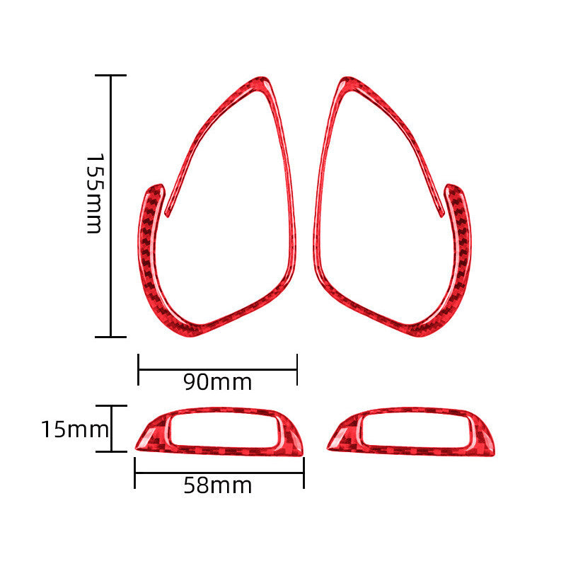 4X Carbon Fiber Door Window Control Panel Cover Trim For Rogue 2014-2016 v
