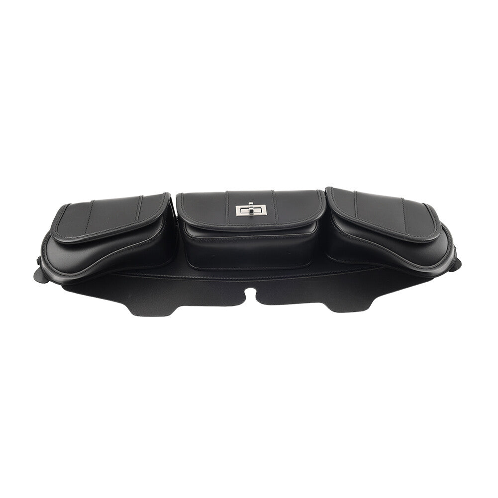 3 Pocket Windshield Bag for Harley Electra Glide FLHTC Street Glide FLHX 96-13 Q