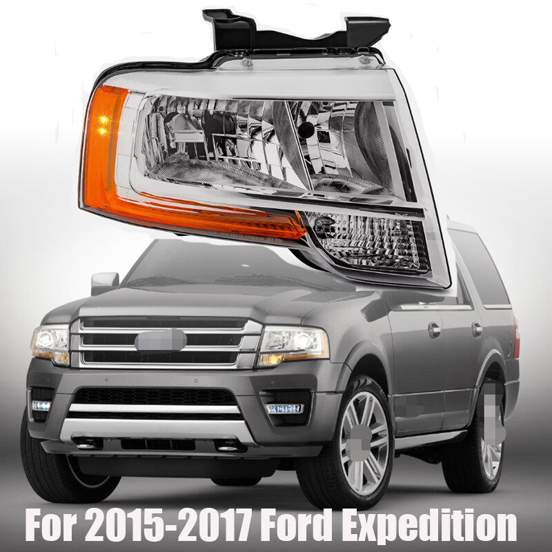 Passenger Right Chrome Headlight For 2015-2017 Expedition 15-17 Headlight n