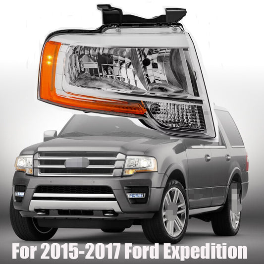 Passenger Right Chrome Headlight For 2015-2017 Expedition 15-17 Headlight n