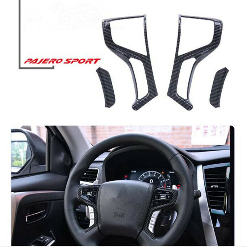 Car Steering Wheel Decor Cover Trim for Mitsubishi Montero Pajero Sport 2020-21