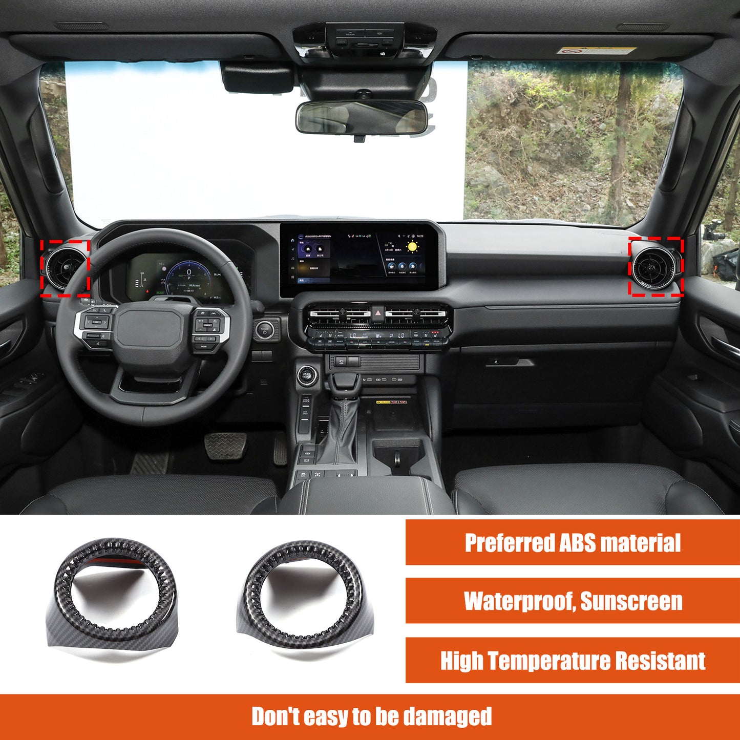Central side air vent socket cover trim for Land Cruiser Prado LC250 2024- n