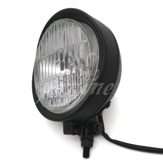 New 5.7 Black Retro Headlight Clear Lens for Harley Old School Bobbers Custom Q
