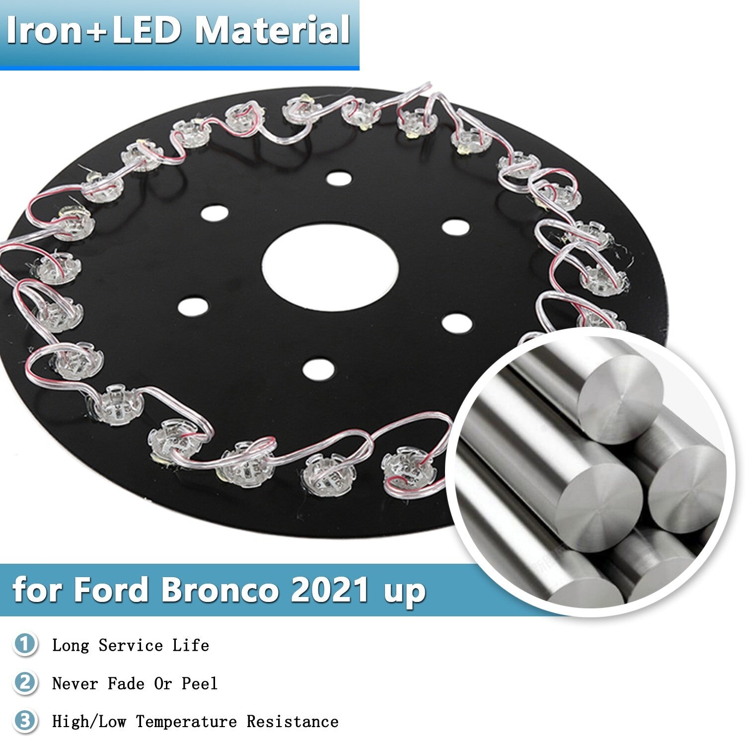 Rear Spare Tire Brake Warning Lamp LED Light for Ford Bronco 2021 2022 2023 2024