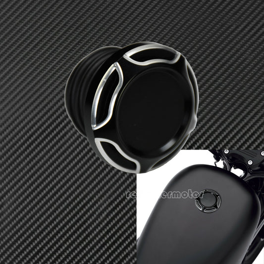 CNC Cut Vented Gas Cap Fuel Tank Right-hand Thread Fit for Harley Dyna Softail Q