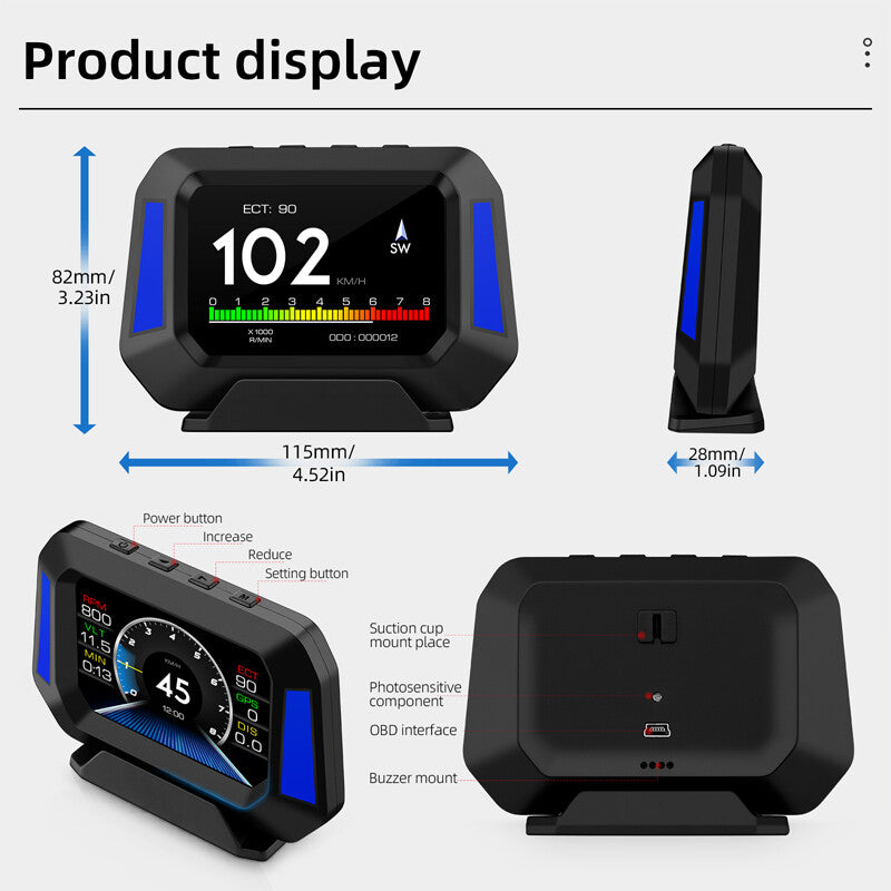 3.5-inch HUD Head-Up Display (OBD) Automotive Digital Car Display Speed Projector Performance - n
