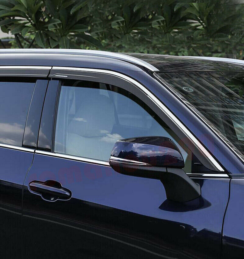 for Toyota Highlander 2020-2024 W/Chrome Window Visor Vent Shades Sun Rain Guard