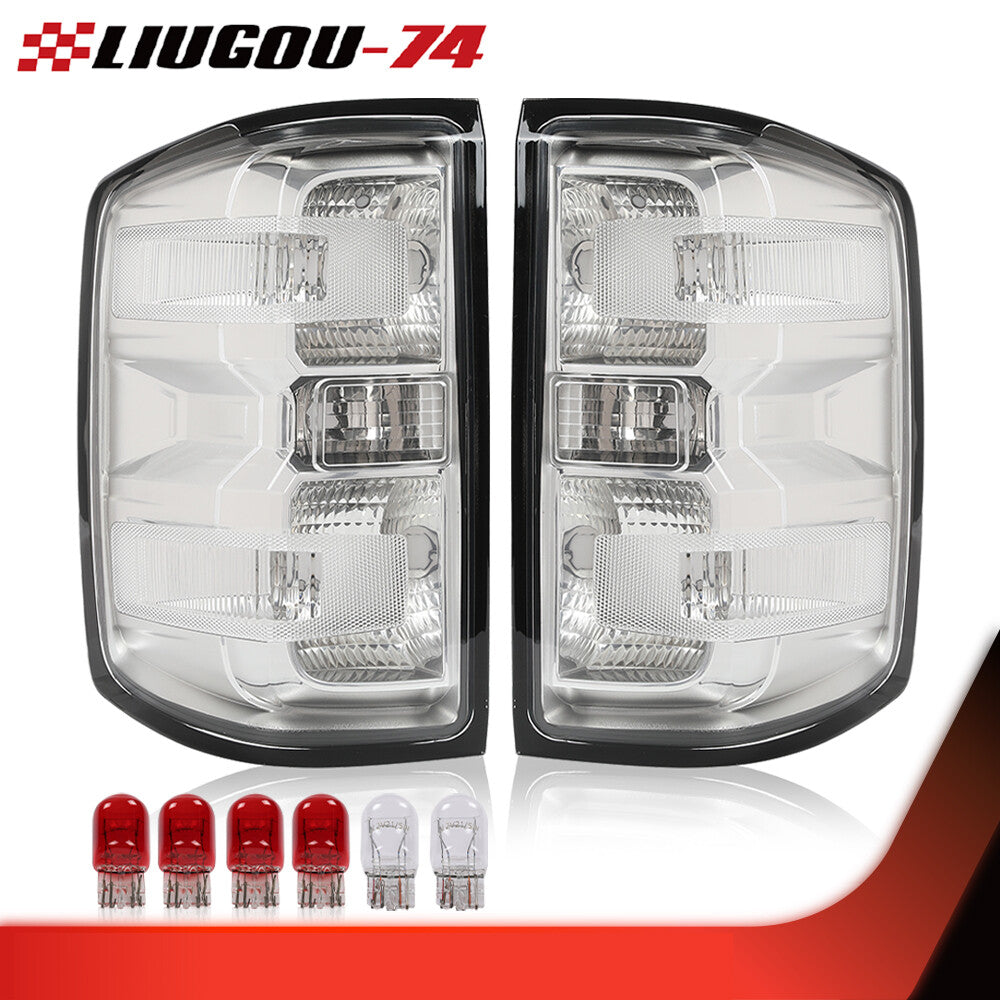 Fits 14 - 19 for Silverado 1500 2500 3500 HD Tail Brake Light 1 Pair - v