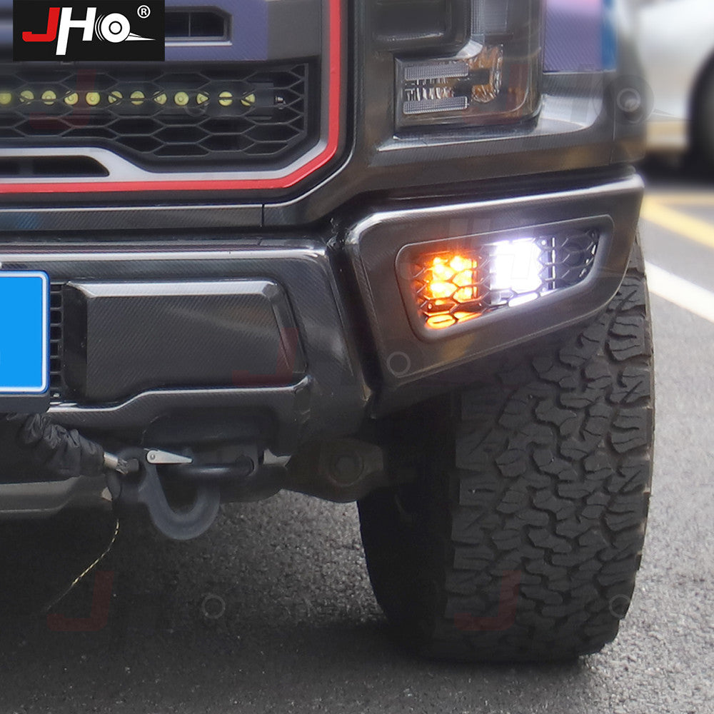 Car Front Bumper Fog Light Fog Lamp Cover Bezel Trim for Ford F150 2017+