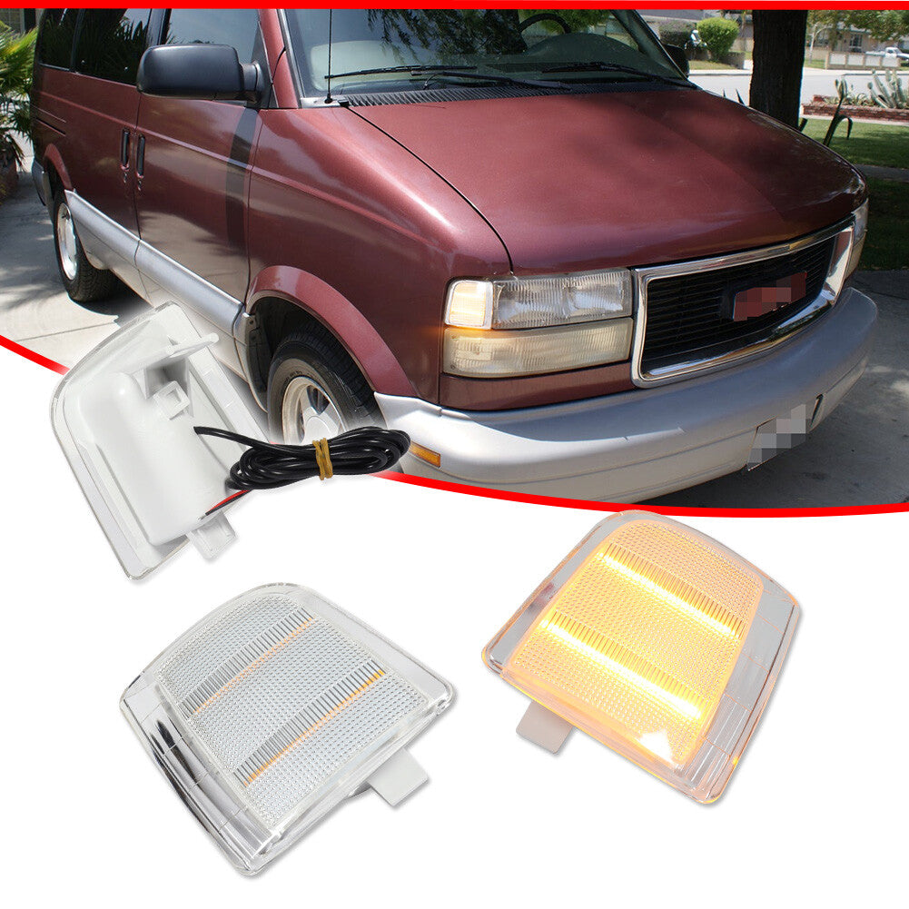 for Astro Corner Lights 1995 - 2005 Driver and Passenger Side Clear Amber - v