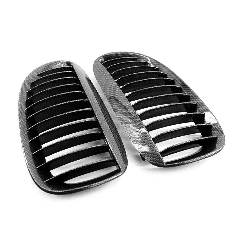 Front Kidney Bumper Grille Grill for BMW E63 Coupe M6 E64 Cabrio M6 Carbon Fiber