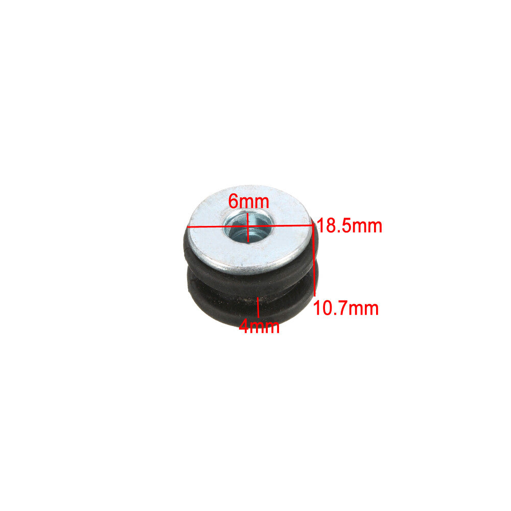 10pcs 6mm Motorcycle Fairing Rubber Grommets Bolt Shockproof Kit Accessories