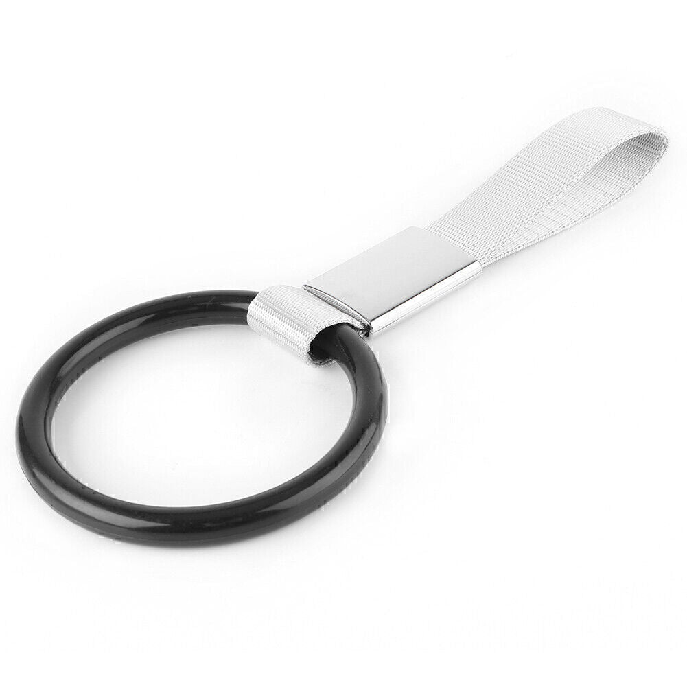 Round Tsurikawa Black Ring Subway Train Bus Handle Strap Hanging Charm Drift
