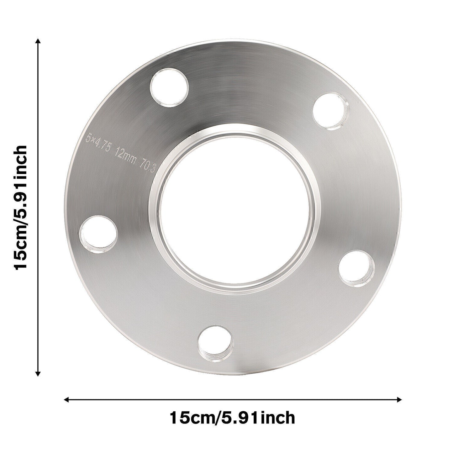 2X HUBCENTRIC WHEEL SPACERS | 5X4.75 5X120.65 5X120.7 | 70.3 CB | 12MM 0.47 KY