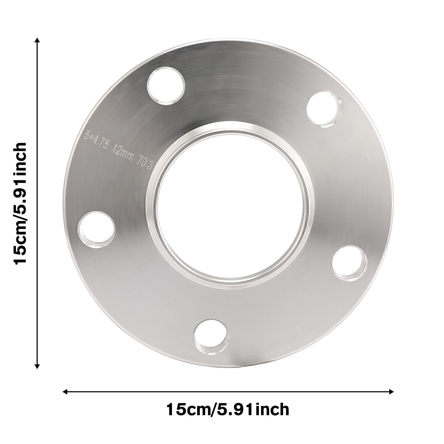 2X HUBCENTRIC WHEEL SPACERS | 5X4.75 5X120.65 5X120.7 | 70.3 CB | 12MM 0.47 KY