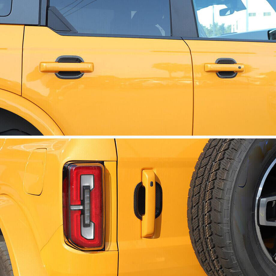 For 2021-2024  for ford  Bronco Carbon Fiber Side Door Handle Bowl Cover Trim Bezel 5P