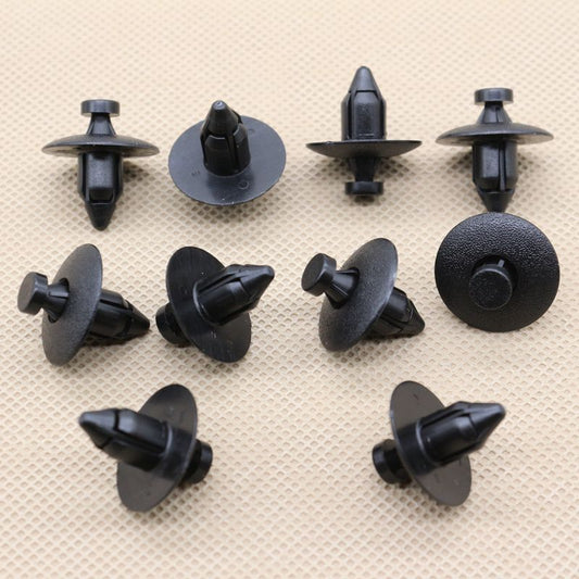 10-piece pack of bumper covers, mudguard lining push-type fixing clips and rivets for Volvo 3541113