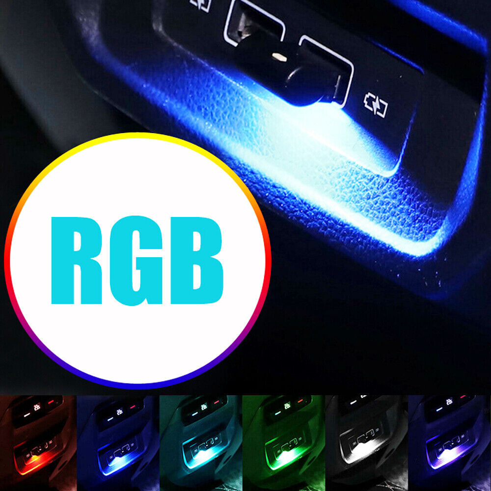 USB LED Car Neon Atmosphere Ambient Light Bulb for Mini Lamp Interior Accessories x1