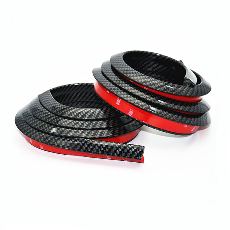 Carbon Fiber Car Fender Flare Wheel Eyebrow Pad Protector Rubber Strip Sticker