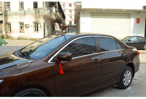 Steel Side Chrome Windows Strip Sill Molding Cover Trim for Toyota for Corolla 07-13