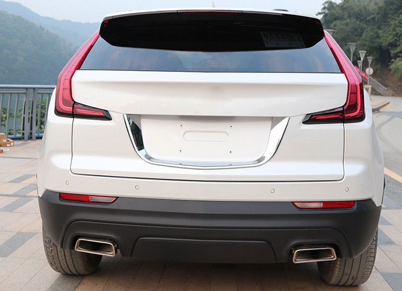 for Cadillac XT4 2018-2023 Chrome ABS Rear Trunk License Plate Frame Cover Trim