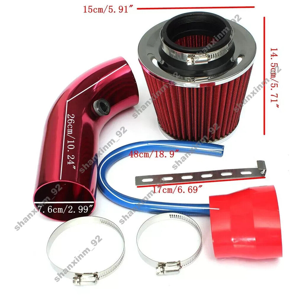 Car Cold Air Intake FOR Induction Pipe Power Flow Hose Kit System Accessories