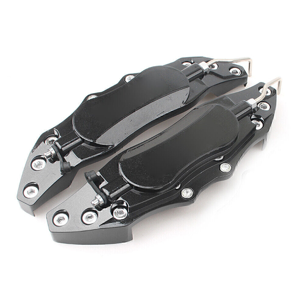 For 14-17 Inch Wheel BLK 2x Car 3D Metal Medium Brake Caliper Covers Universal