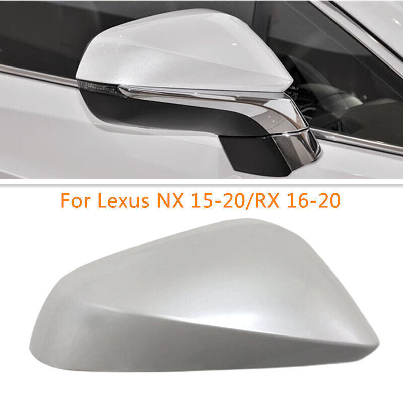 White Rearview Mirror Shell Cover Cap Right Side Fit for Lexus NX 15-20/RX 16-20