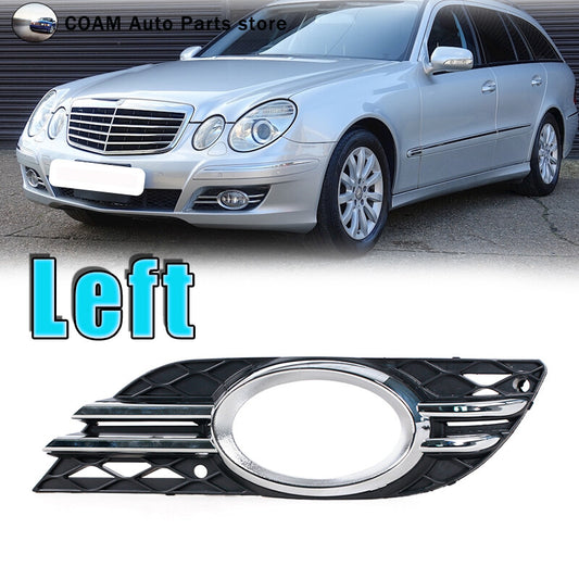LH for 2007-2009 for Mercedes-Benz E-Class W211 Front Fog Light Grill Cover Trim