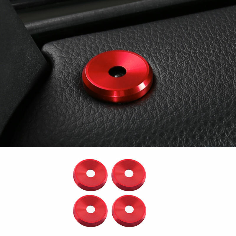 Red aluminum alloy door lock bolt ring trim suitable for Porsche for Panamera 2010 - 2016