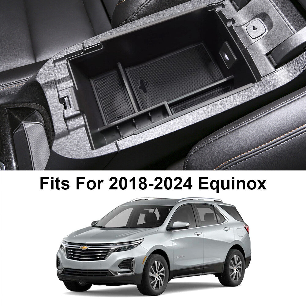 For 2018-2024 for Chevy Equinox Car Center Console Storage Box Organizer Accessories Q