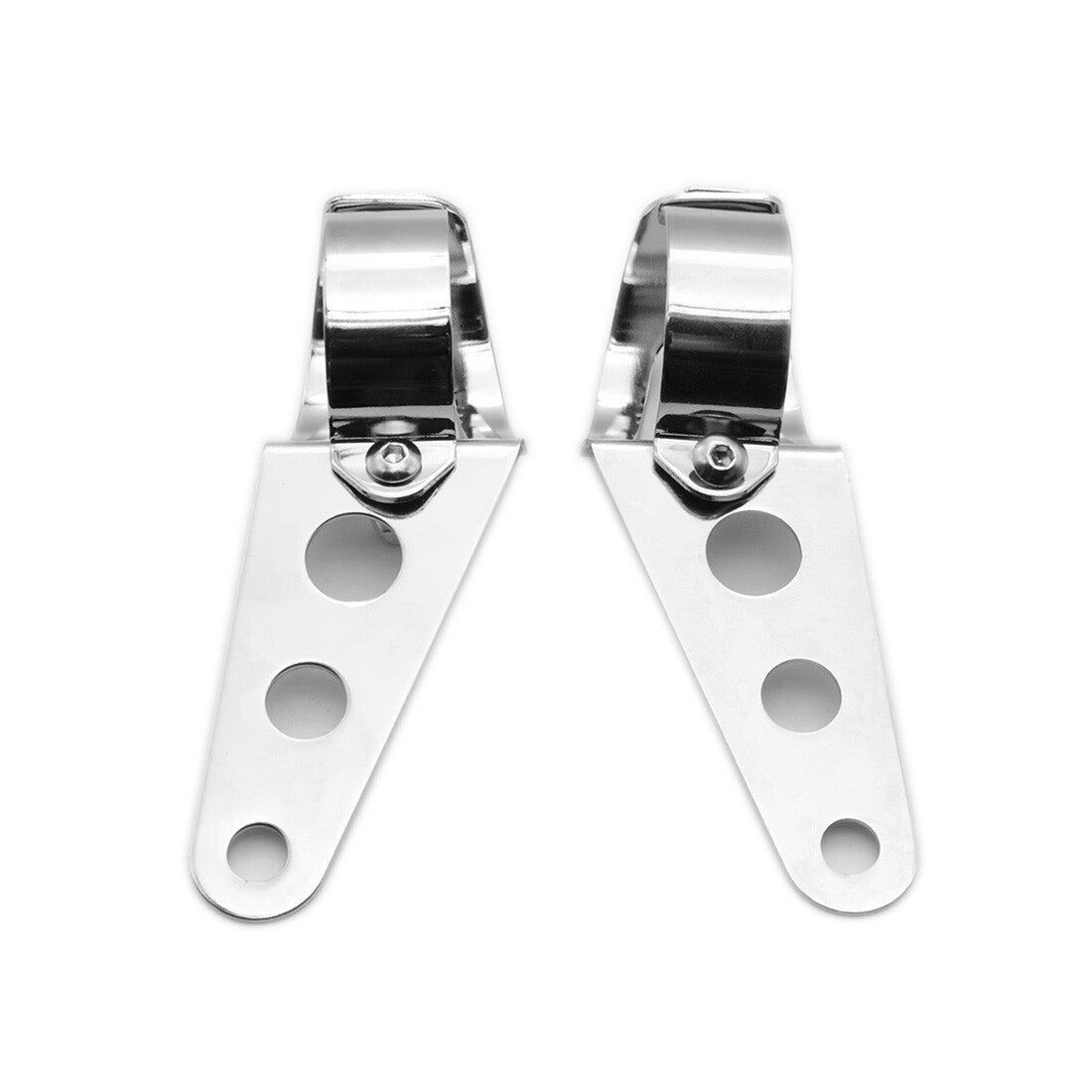 Chrome 39mm-51mm Fork Tubes Headlight Mount Bracket for Honda for Kawasaki for Suzuki Q