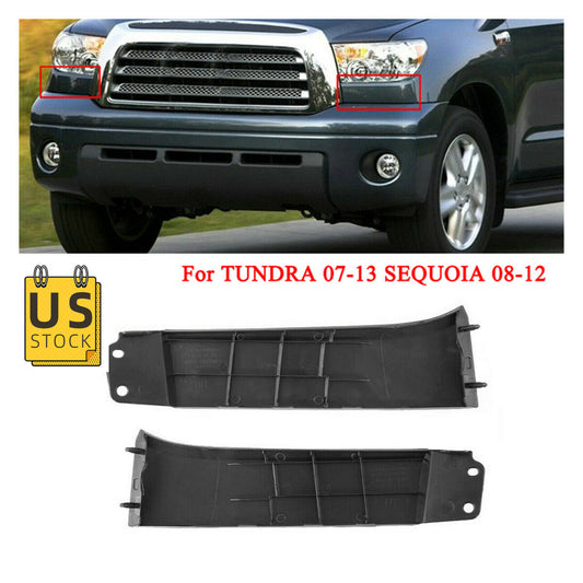 2x Front Bumper Insert Under Headlight Cover For 2007-2013 for Toyota Tundra Sequoia