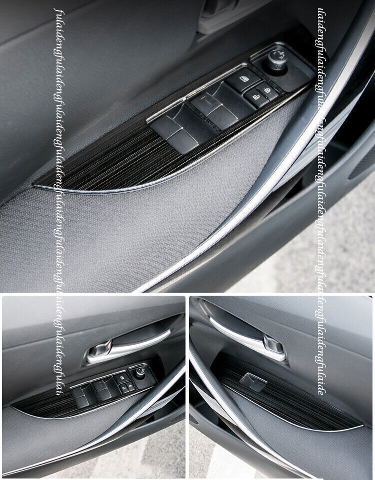 ABS Carbon Fiber Inner Center Armrest Handle Cover For Highlander 2020-22 v