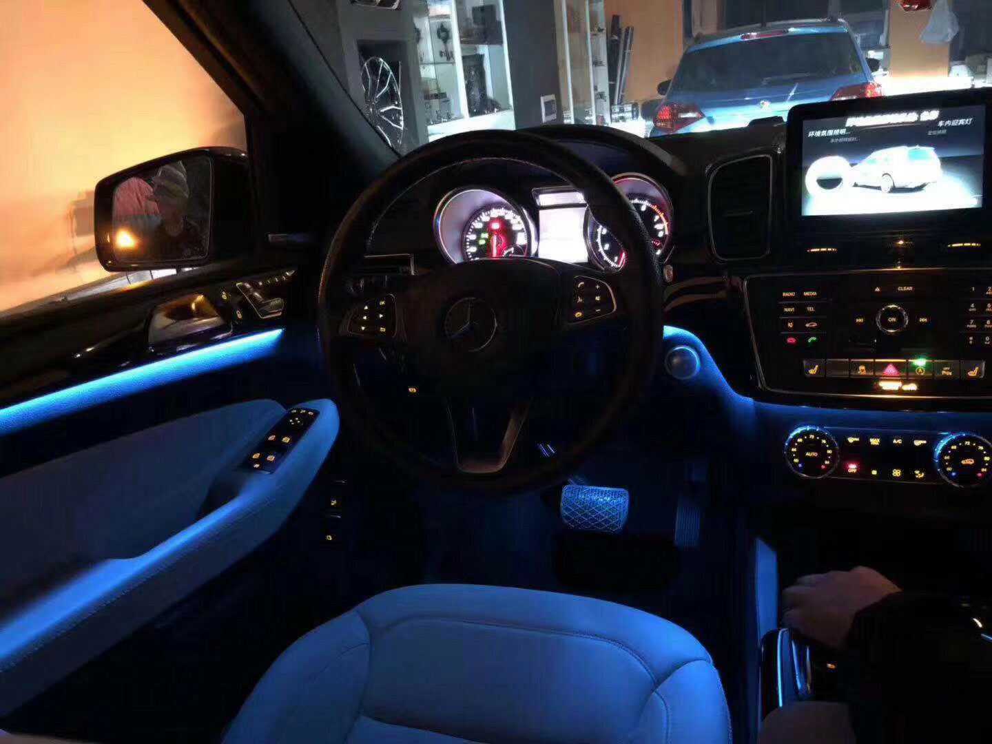 12 color Illuminated LED Ambient update retrofit light for Mercedes W166 GLE v