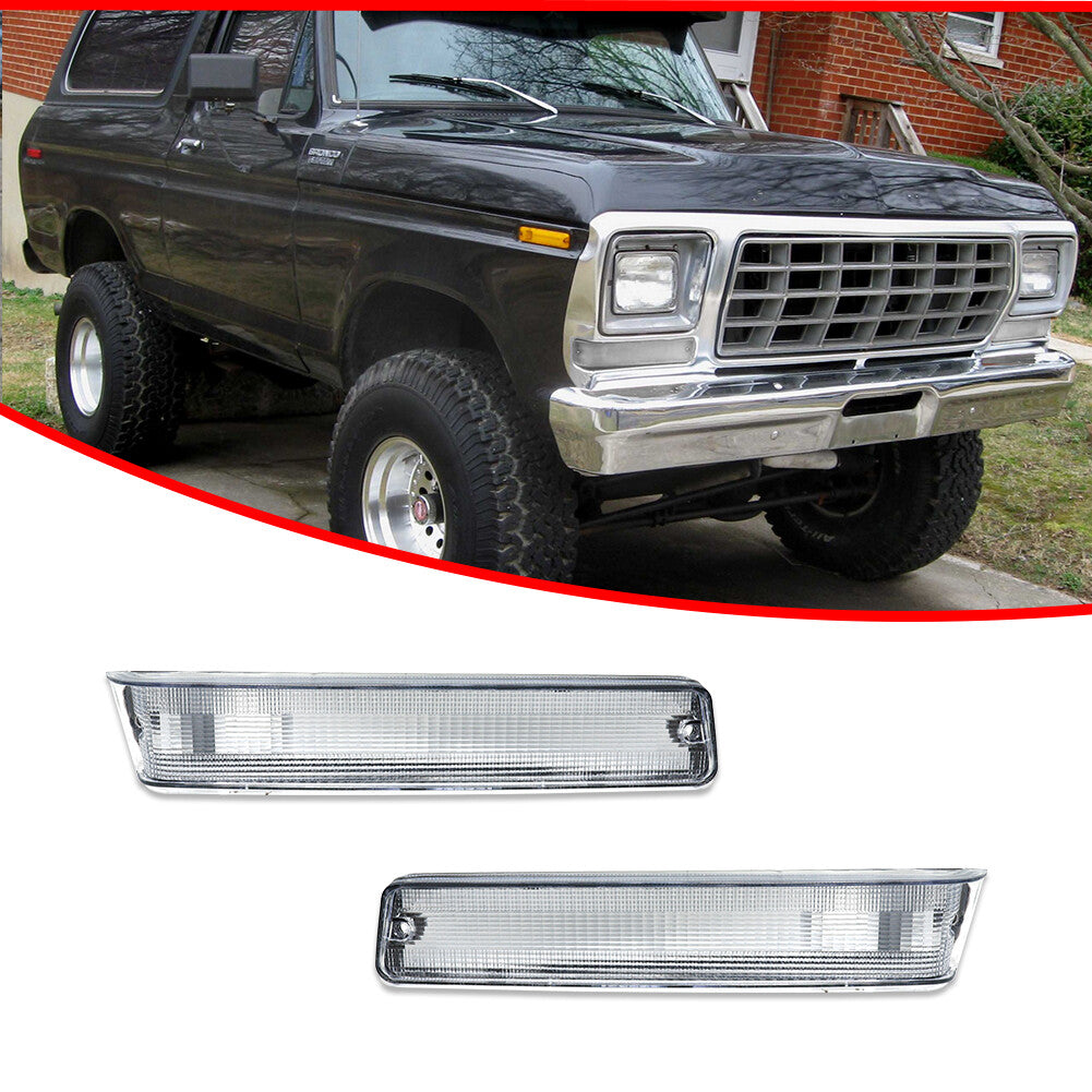 For 73 - 79 for Truck 78 - 79 for Mustang Clear Front Turn Signal Light Housing Kit - v