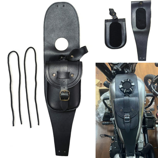 PU leather motorcycle fuel tank panel bag for Harley Sportster XL883 1200 48- n