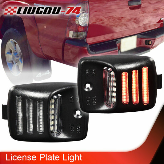 [Exclusive Red OLED Tube] LED License Plate Light Fits 2005-15 Tacoma/Tundra- v