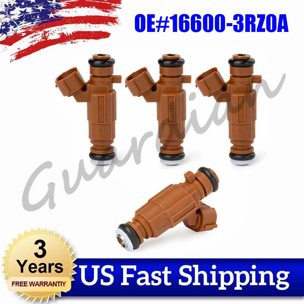 4x 0280157146 Fuel Injector 16600-3RZ0A new Replacement Kit for Nissan and for Renault