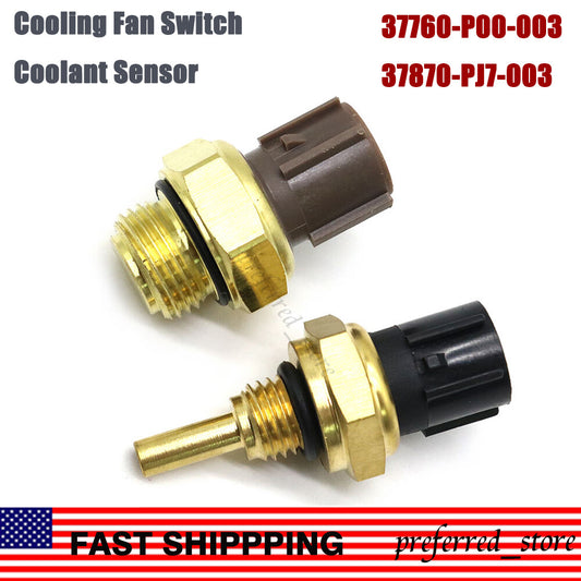 A set of cooling fan switches and coolant sensors is suitable for Honda for Civic Odyssey for ACURA for ISUZU - v