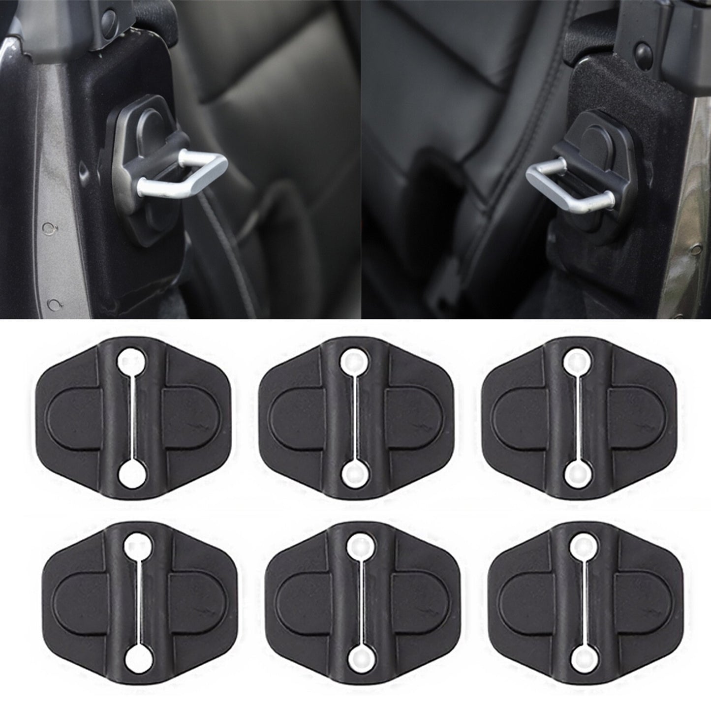 Car Door Lock Latch Protect Covers for Jeep for Wrangler JL JLU 2018+ Black