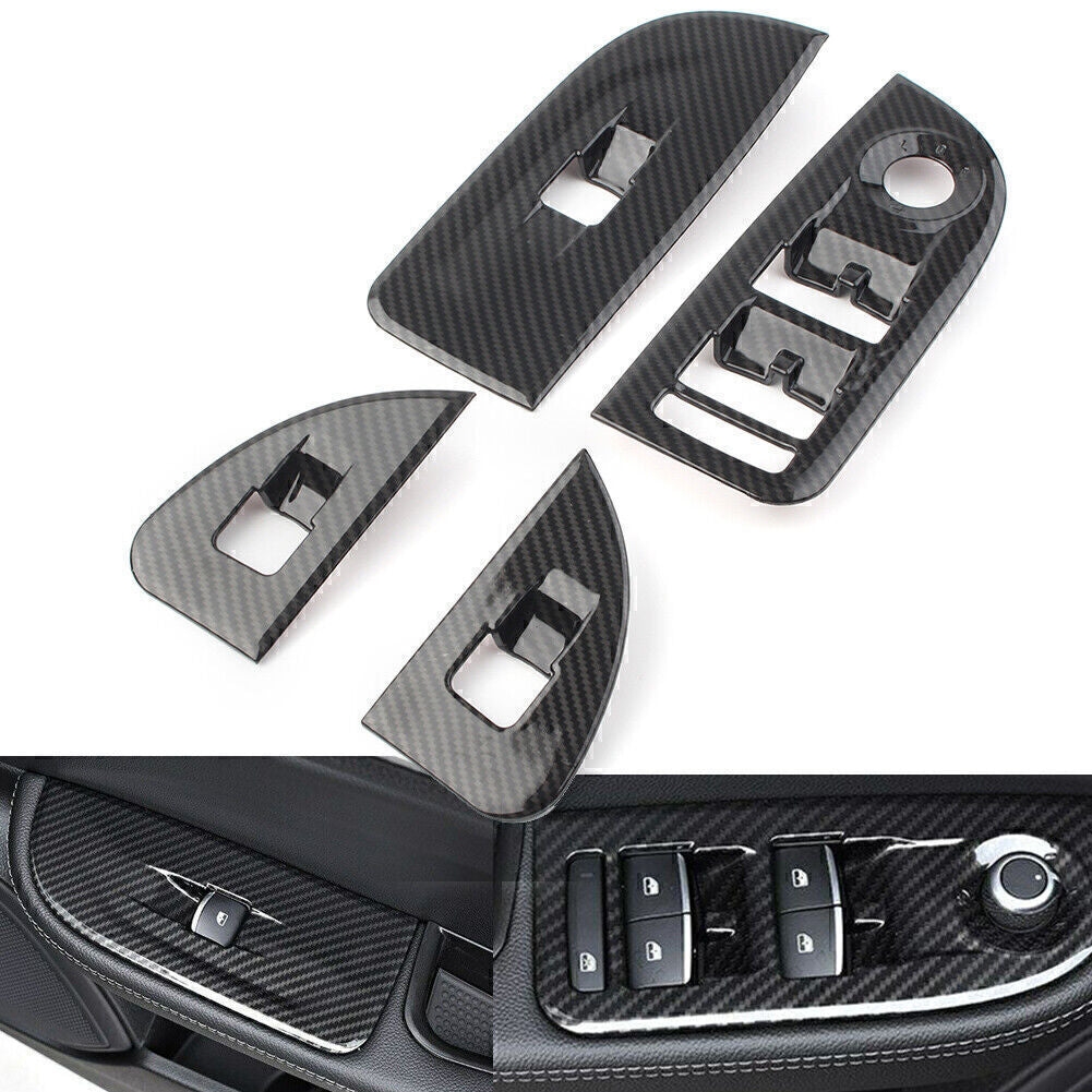 Fit for Alfa Romeo Giulia 2017-2020 18 Carbon Fiber Window Lift Switch Button Frame