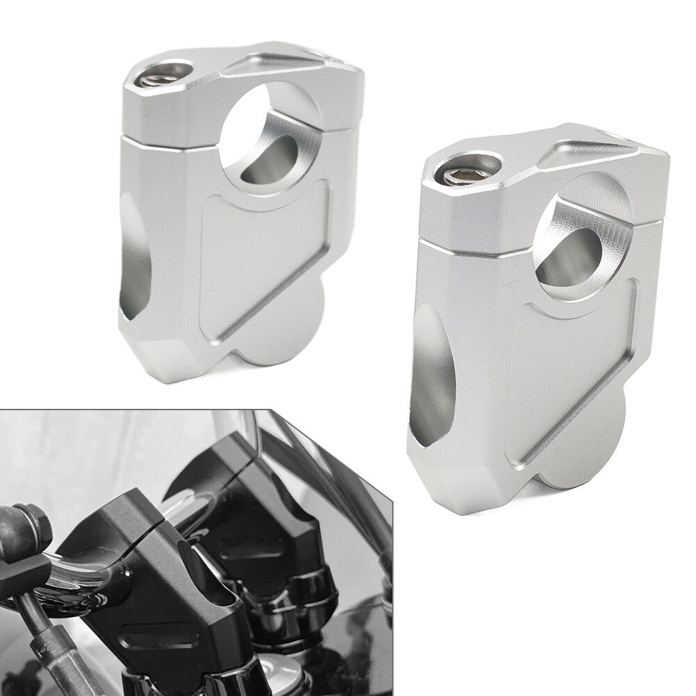 Motorcycle 1 25mm Handlebar Bar Mount Clamp Riser for Suzuki for Kawasaki Silver Q