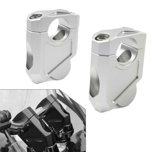 Motorcycle 1 25mm Handlebar Bar Mount Clamp Riser for Suzuki for Kawasaki Silver Q