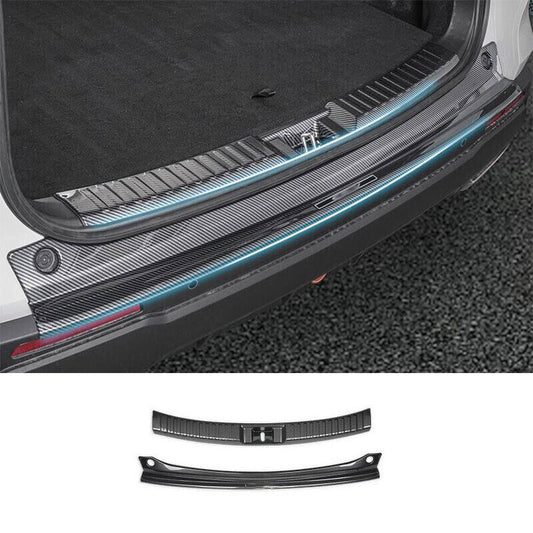 for Honda CR-V 2023-2024Carbon Fiber Rear Bumper Protector Trim Trunk Sill Guard
